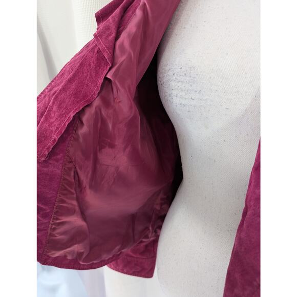 Women's Pink Leather Jacket - Picture 7 of 14